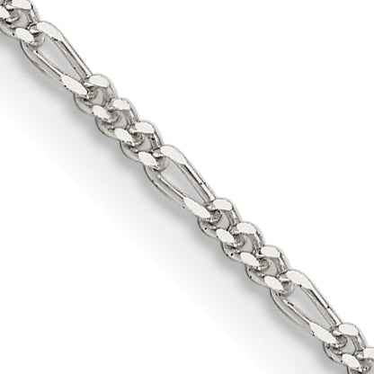 26 Inch Sterling Silver 1.4mm Figaro Chain Necklace