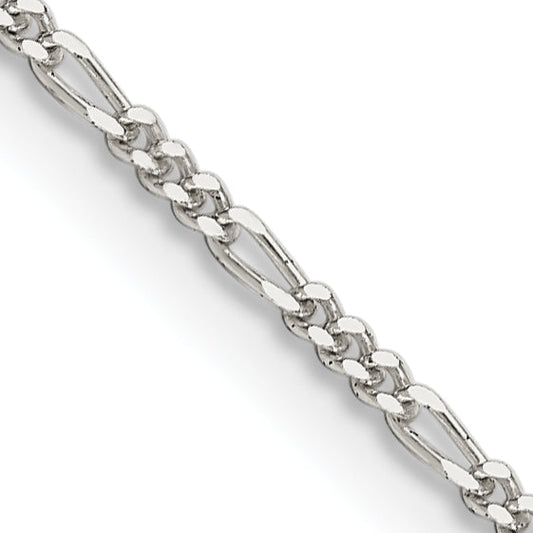 22 Inch Sterling Silver 1.4mm Figaro Chain Necklace