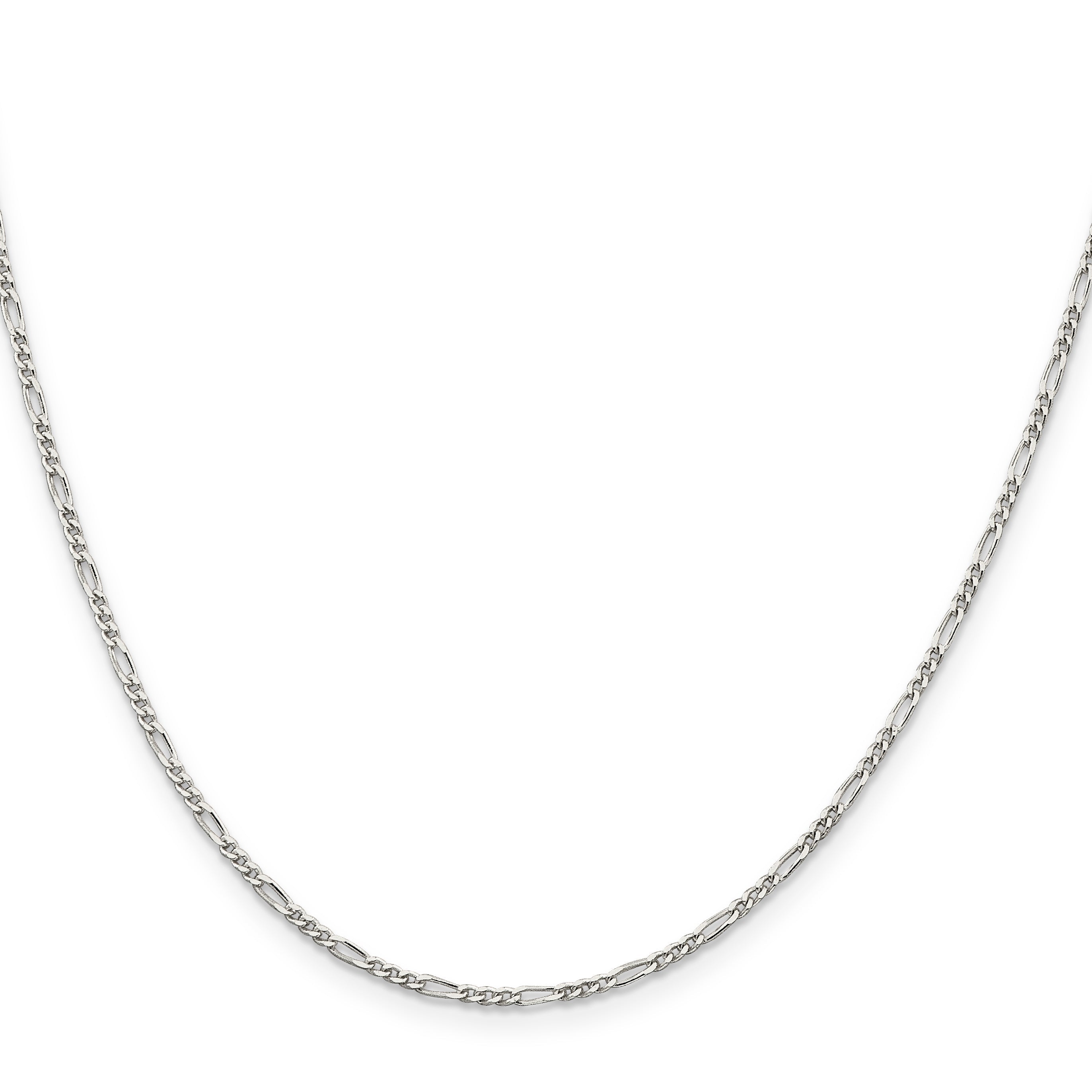 26 Inch Sterling Silver 1.75mm Figaro Chain Necklace