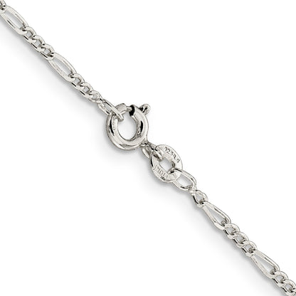 18 Inch Sterling Silver 1.75mm Figaro Chain Necklace