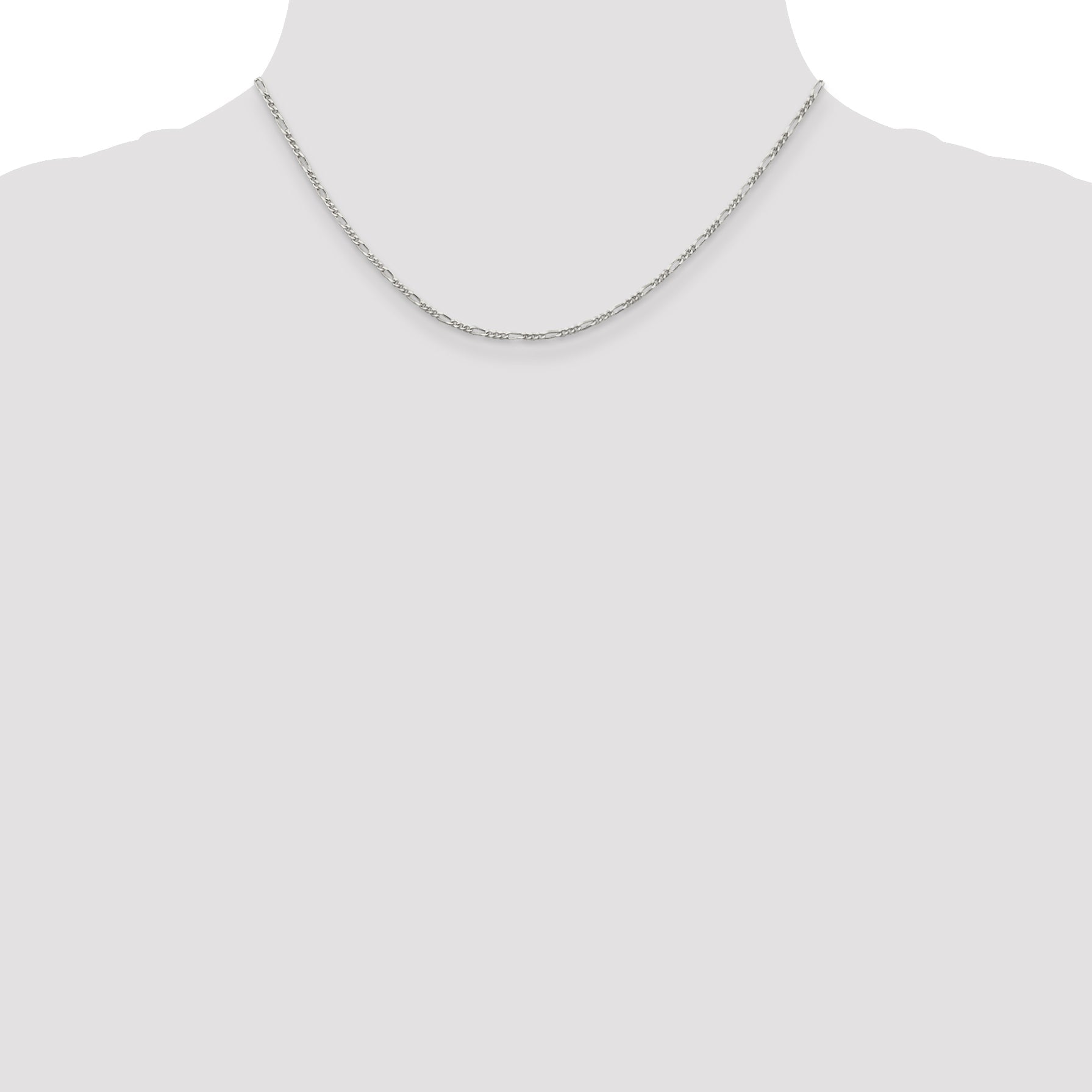 16 Inch Sterling Silver 1.75mm Figaro Chain Necklace