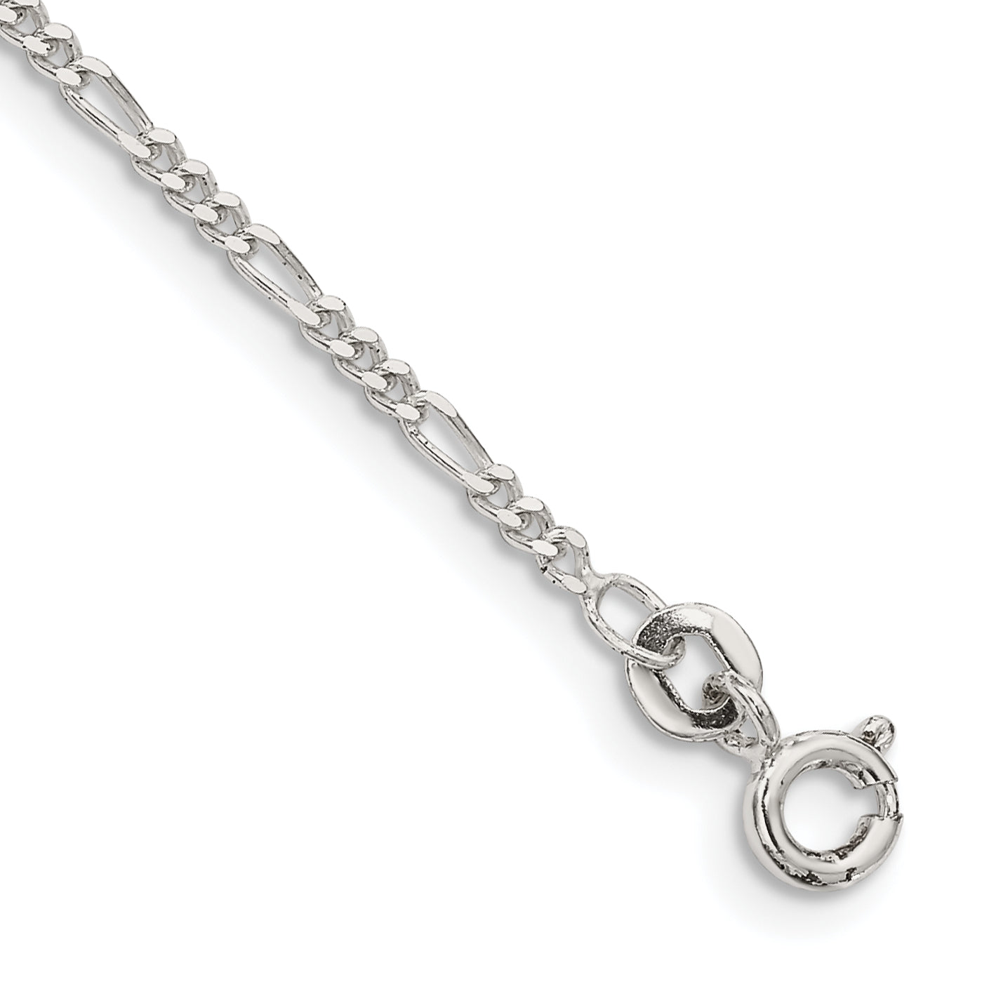7 Inch Sterling Silver 1.75mm Figaro Chain Bracelet