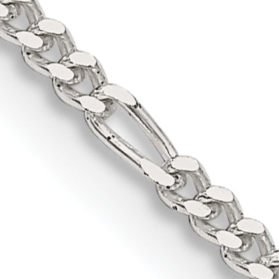 22 Inch Sterling Silver 1.75mm Figaro Chain Necklace