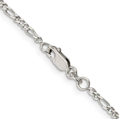 20 Inch Sterling Silver 2.25mm Figaro Chain Necklace