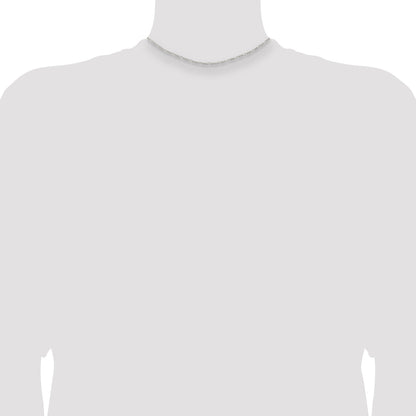 14 Inch Sterling Silver 2.25mm Figaro Chain Necklace