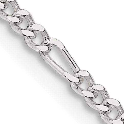 14 Inch Sterling Silver 2.25mm Figaro Chain Necklace