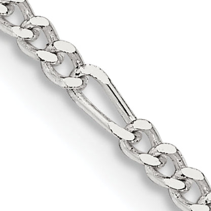 26 Inch Sterling Silver 2.25mm Figaro Chain Necklace
