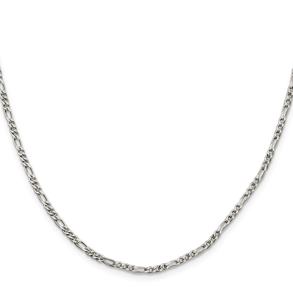 14 Inch Sterling Silver 2.5mm Figaro Chain Necklace