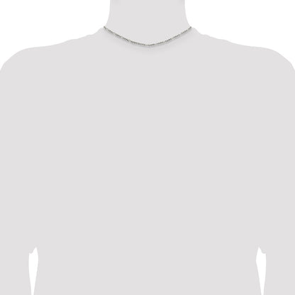 14 Inch Sterling Silver 2.5mm Figaro Chain Necklace