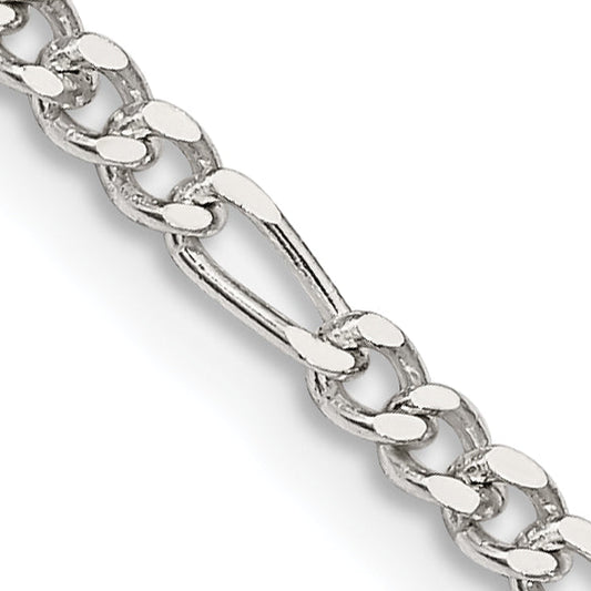 16 Inch Sterling Silver 2.5mm Figaro Chain Necklace