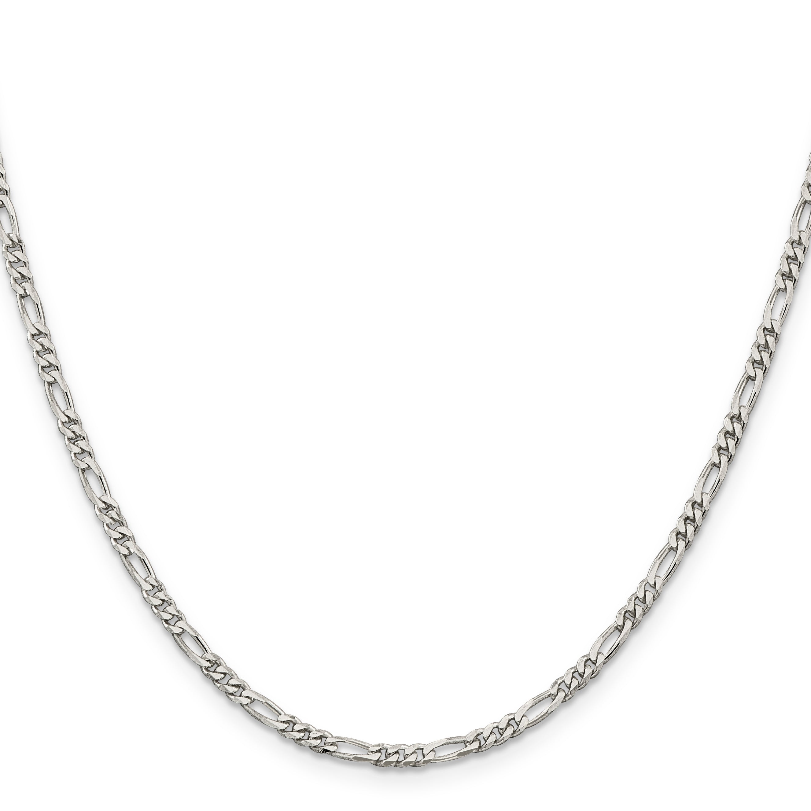 20 Inch Sterling Silver 2.85mm Figaro Chain Necklace