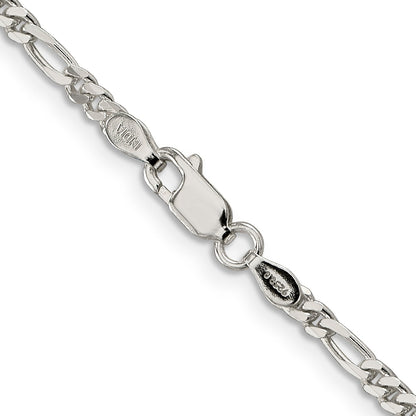 18 Inch Sterling Silver 2.85mm Figaro Chain Necklace