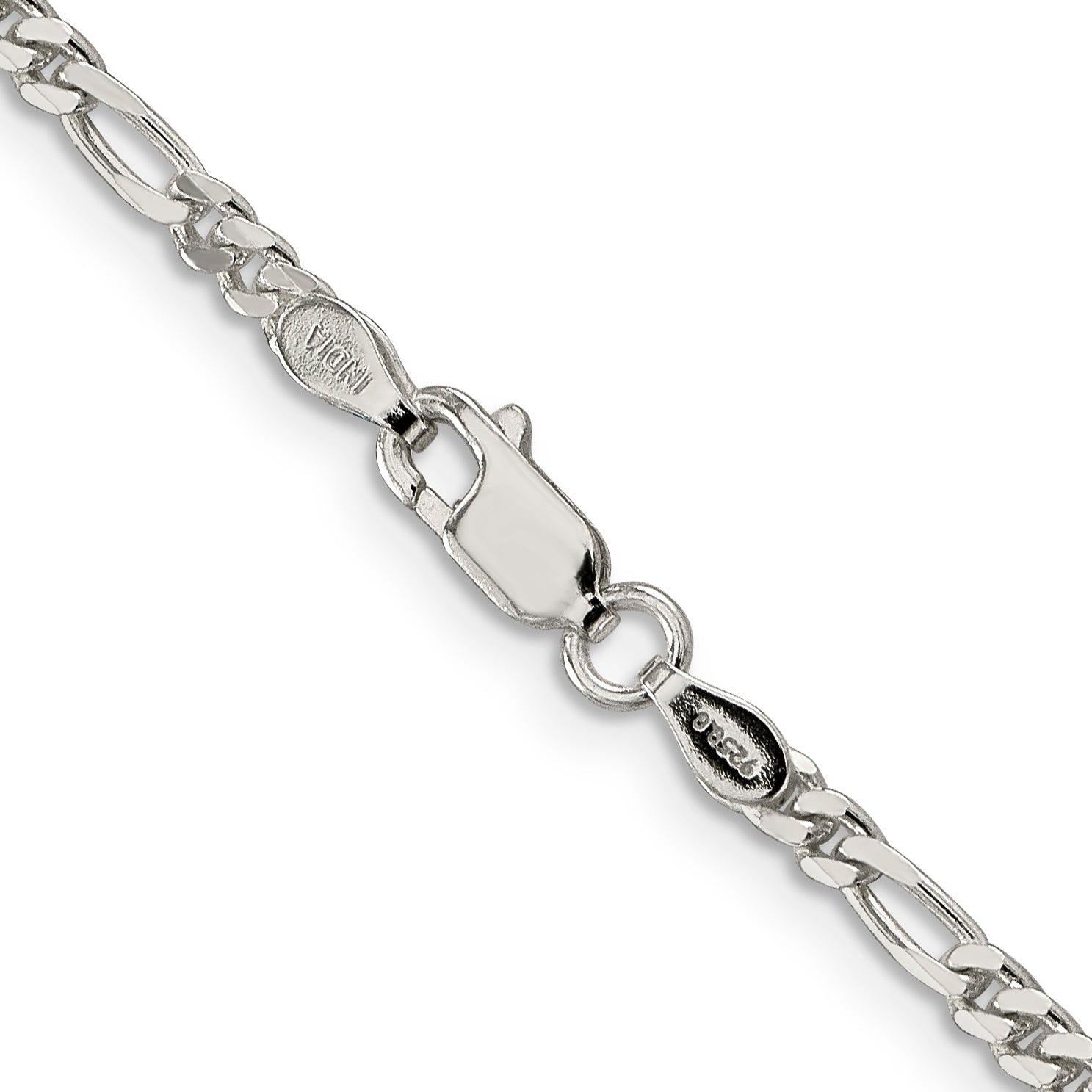 36 Inch Sterling Silver 2.85mm Figaro Chain Necklace