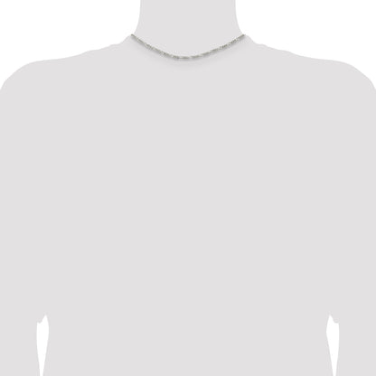 14 Inch Sterling Silver 2.85mm Figaro Chain Necklace