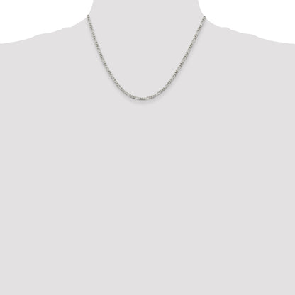 18 Inch Sterling Silver 2.85mm Figaro Chain Necklace