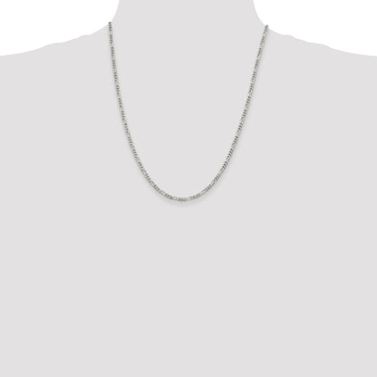 22 Inch Sterling Silver 2.85mm Figaro Chain Necklace