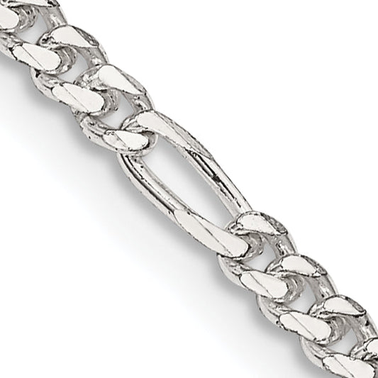 14 Inch Sterling Silver 2.85mm Figaro Chain Necklace