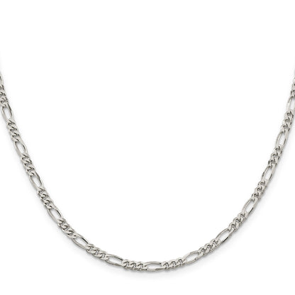 26 Inch Sterling Silver 3.5mm Figaro Chain Necklace