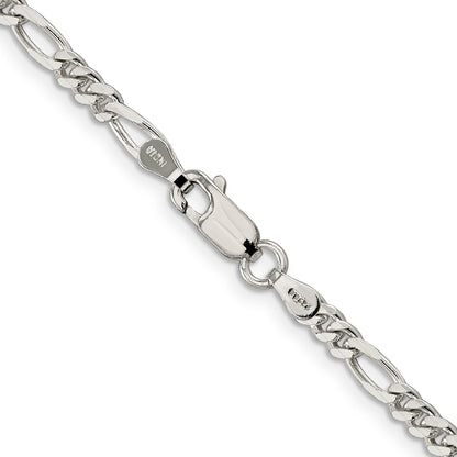 30 Inch Sterling Silver 3.5mm Figaro Chain Necklace