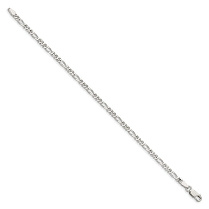 7 Inch Sterling Silver 3.5mm Figaro Chain Bracelet