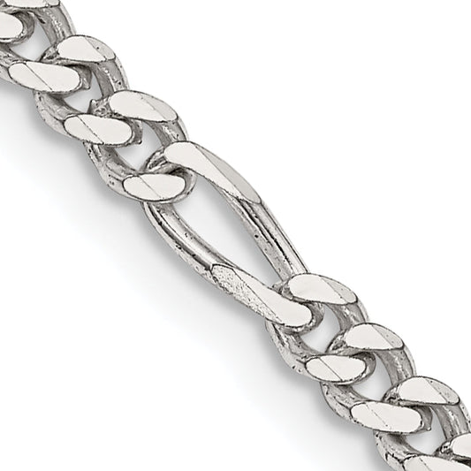 22 Inch Sterling Silver 3.5mm Figaro Chain Necklace