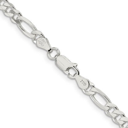 26 Inch Sterling Silver 4.5mm Figaro Chain Necklace