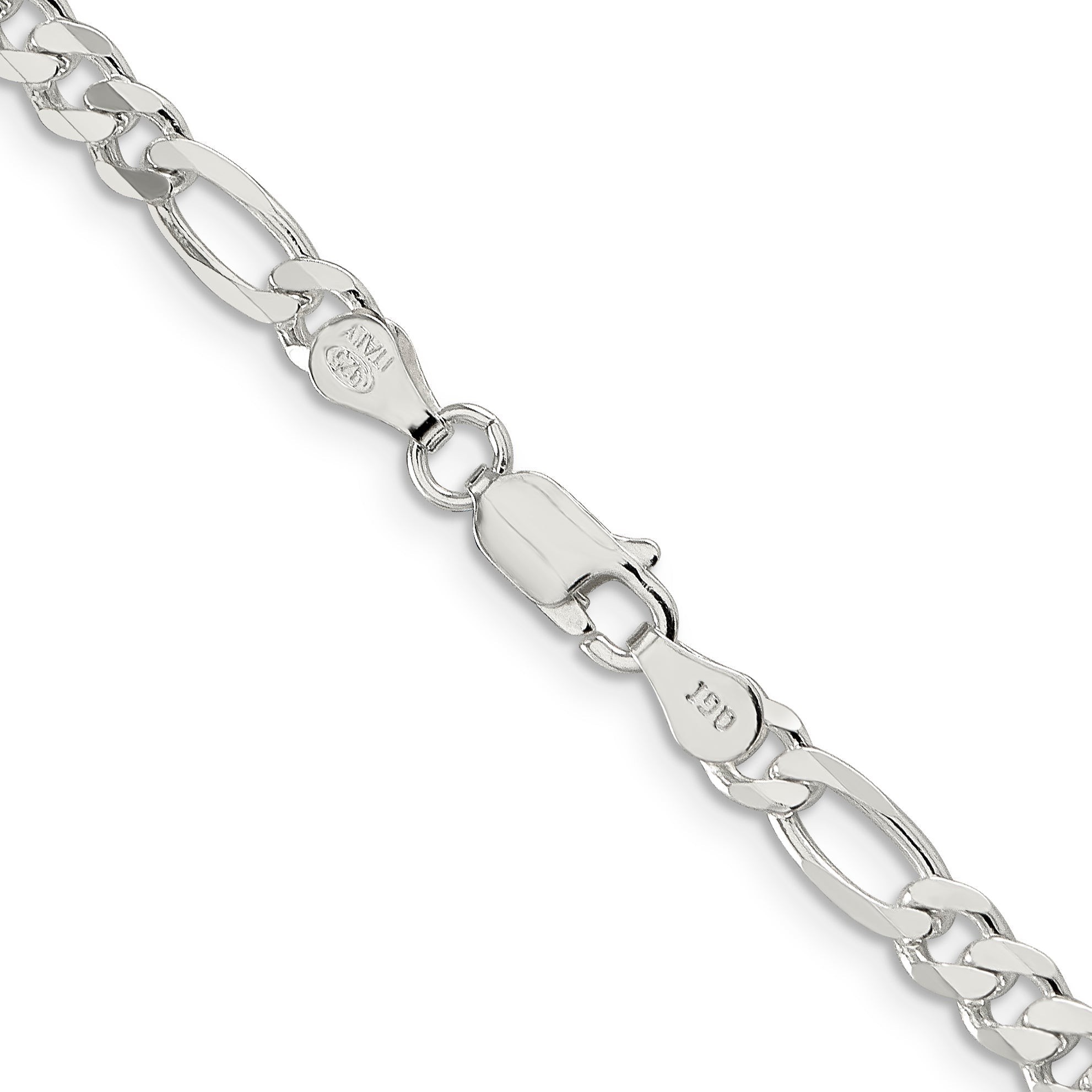 18 Inch Sterling Silver 4.5mm Figaro Chain Necklace