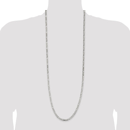36 Inch Sterling Silver 4.5mm Figaro Chain Necklace