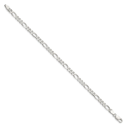 7 Inch Sterling Silver 4.5mm Figaro Chain Bracelet