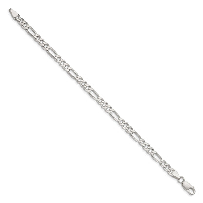 8 Inch Sterling Silver 5.5mm Figaro Chain Bracelet