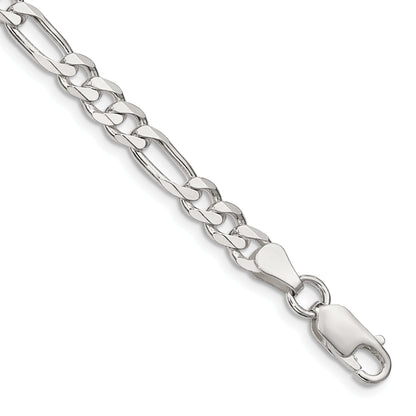 7 Inch Sterling Silver 5.5mm Figaro Chain Bracelet