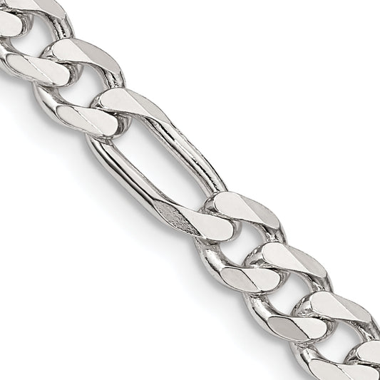 18 Inch Sterling Silver 5.5mm Figaro Chain Necklace