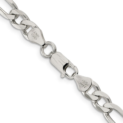 26 Inch Sterling Silver 6.75mm Figaro Chain Necklace