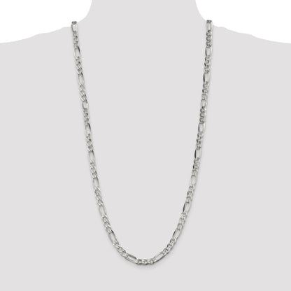 30 Inch Sterling Silver 6.75mm Figaro Chain Necklace