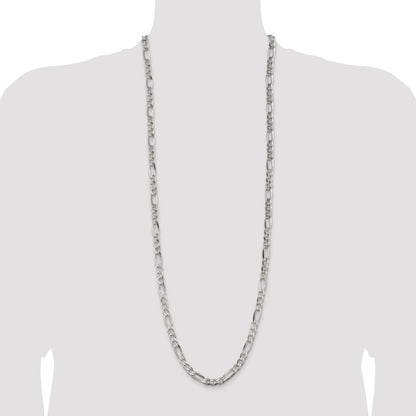 36 Inch Sterling Silver 6.75mm Figaro Chain Necklace