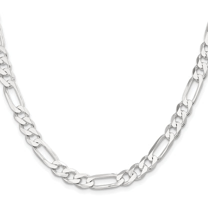 24 Inch Sterling Silver 7.5mm Figaro Chain Necklace