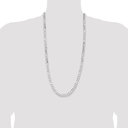 30 Inch Sterling Silver 7.5mm Figaro Chain Necklace