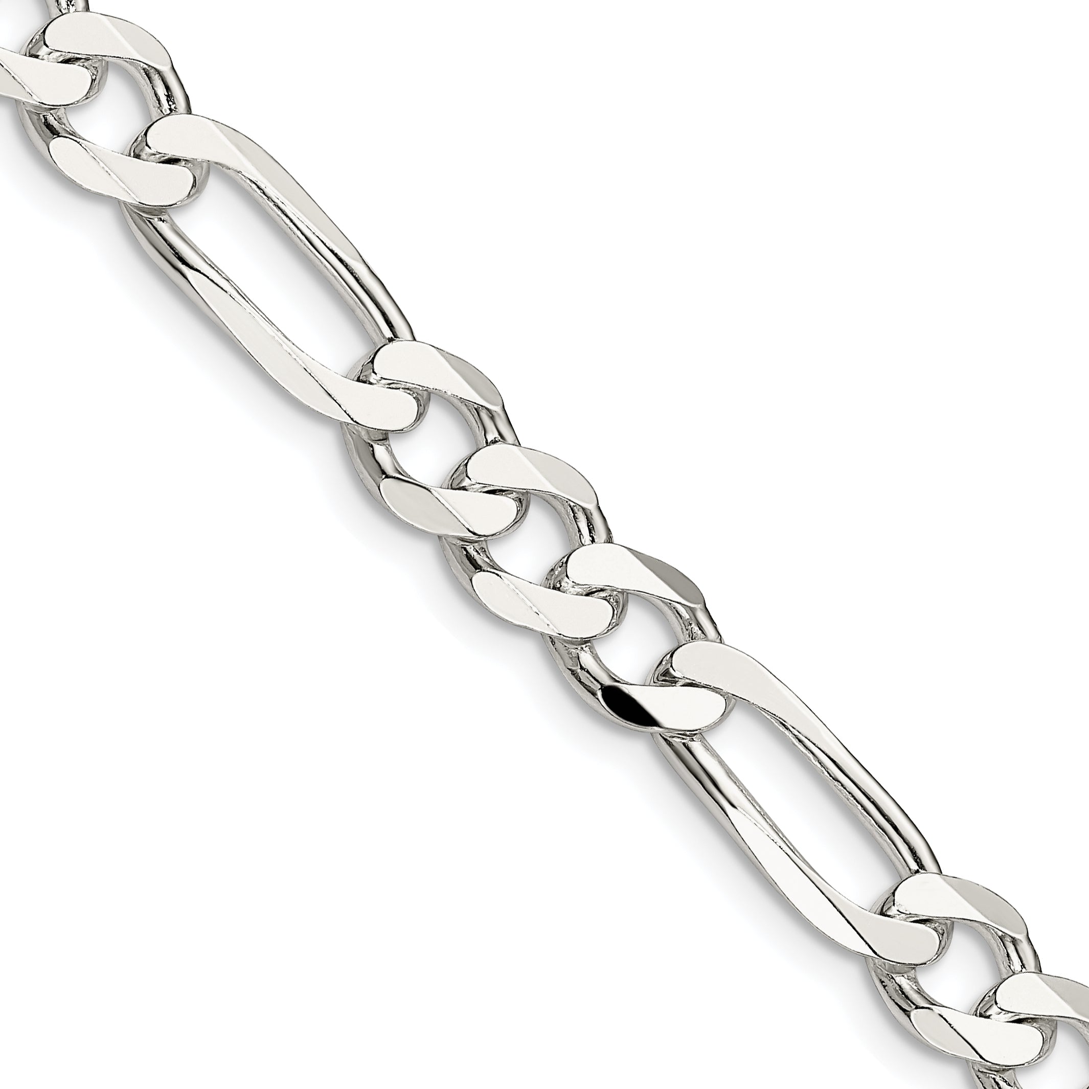 16 Inch Sterling Silver 7.5mm Figaro Chain Necklace