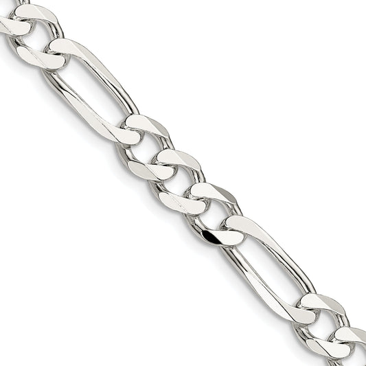 20 Inch Sterling Silver 7.5mm Figaro Chain Necklace