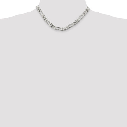 16 Inch Sterling Silver 8mm Figaro Chain Necklace