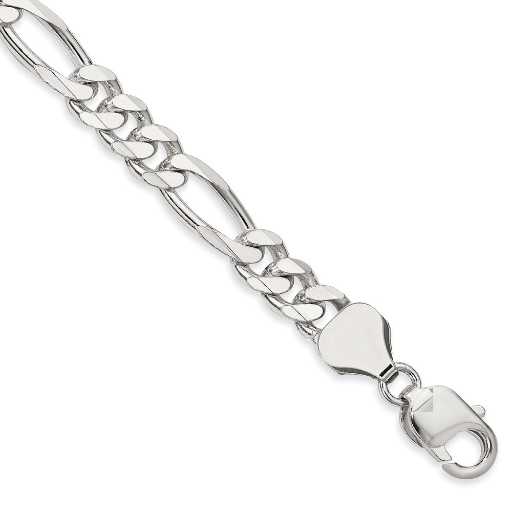 7 Inch Sterling Silver 8mm Figaro Chain Bracelet