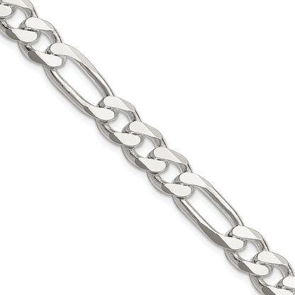 28 Inch Sterling Silver 8mm Figaro Chain Necklace