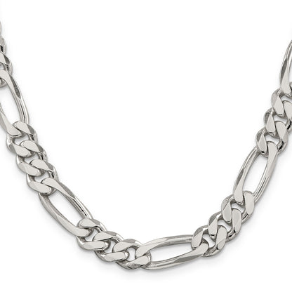 28 Inch Sterling Silver 9mm Figaro Chain Necklace