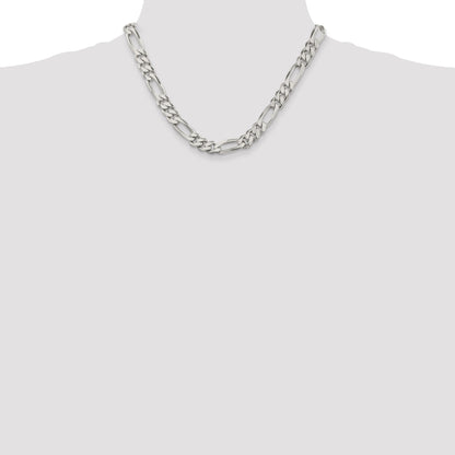 18 Inch Sterling Silver 9mm Figaro Chain Necklace
