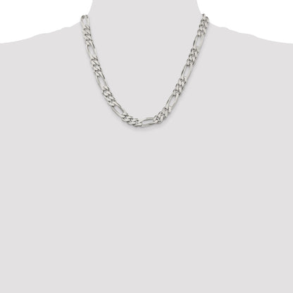 20 Inch Sterling Silver 9mm Figaro Chain Necklace