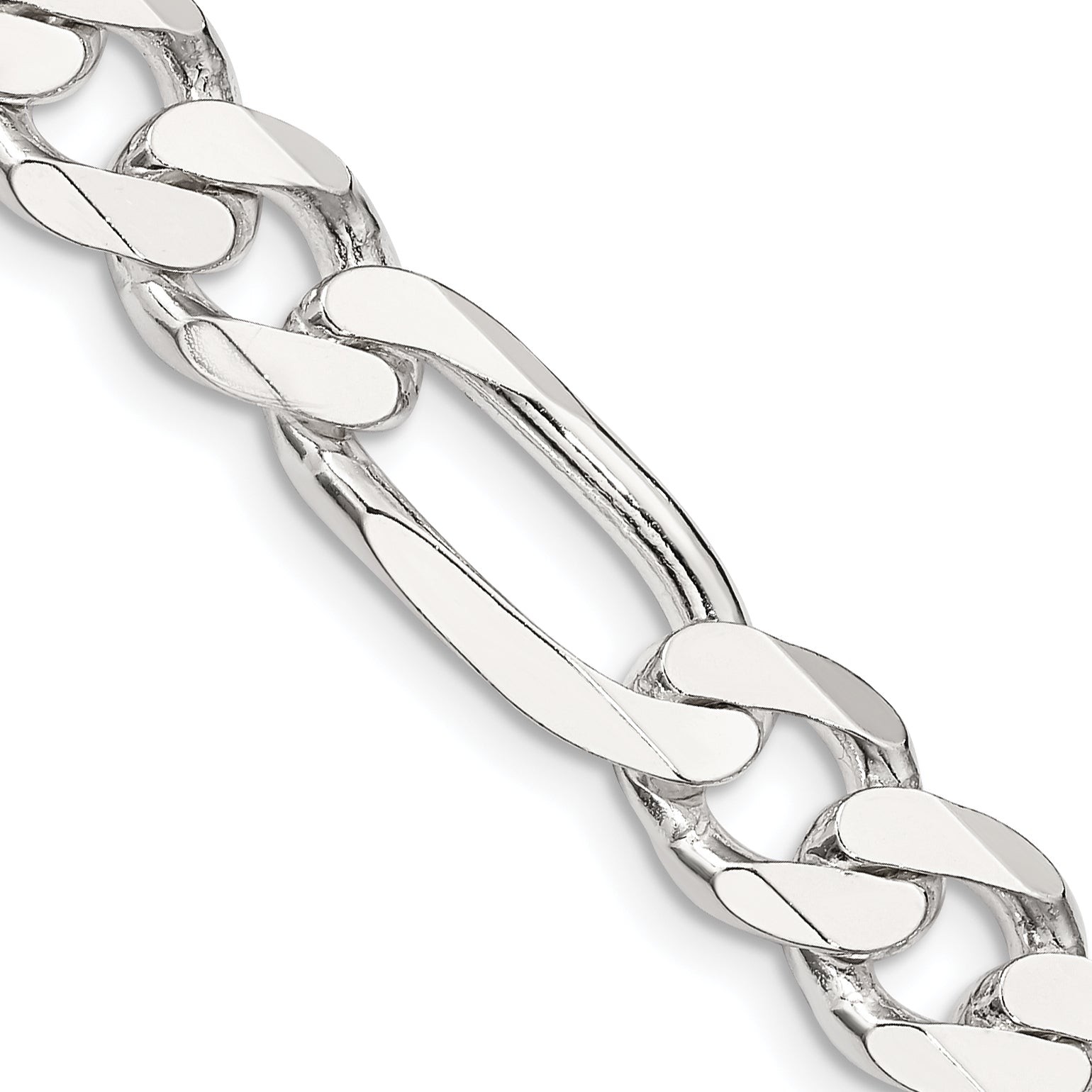 24 Inch Sterling Silver 9mm Figaro Chain Necklace