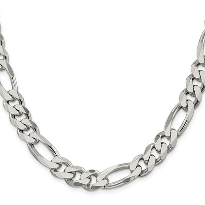 20 Inch Sterling Silver 10.75mm Figaro Chain Necklace