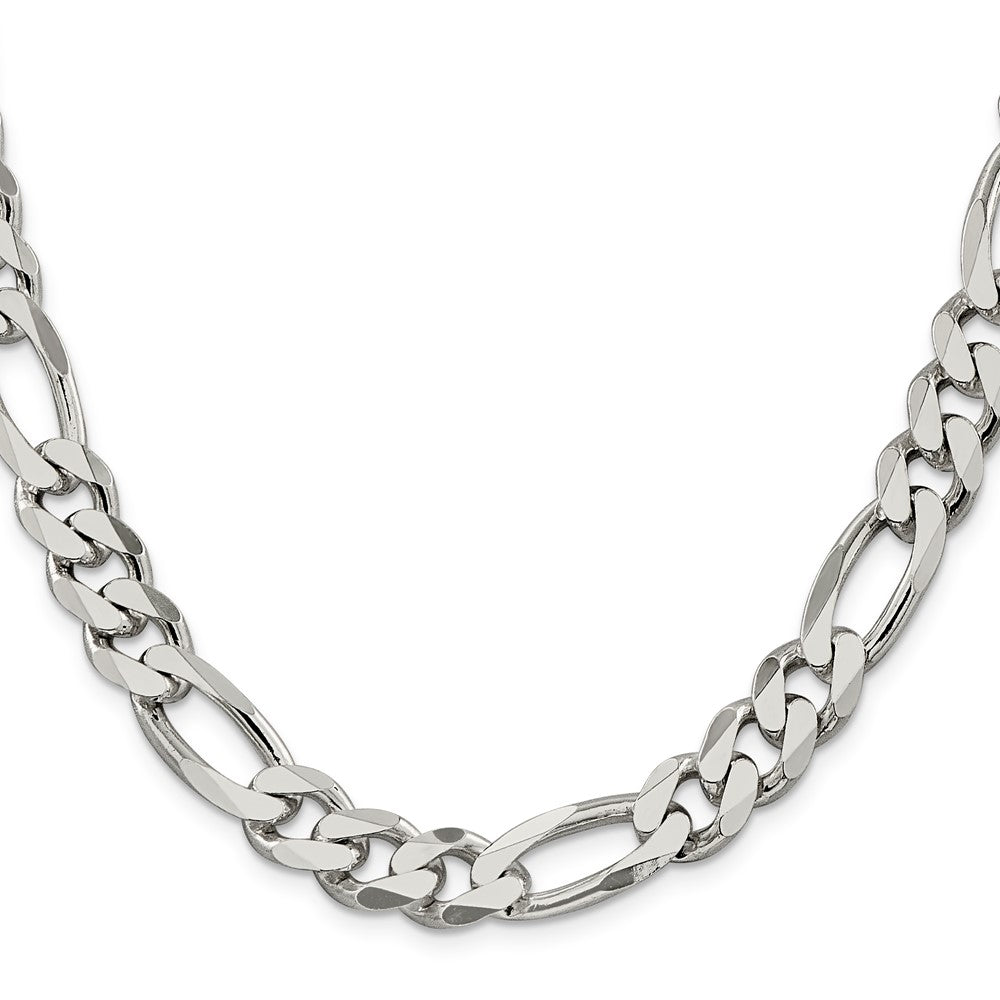 24 Inch Sterling Silver 10.75mm Figaro Chain Necklace