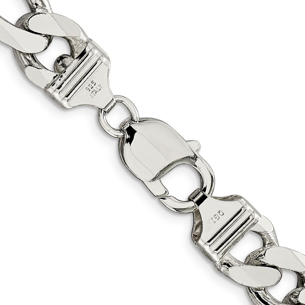 28 Inch Sterling Silver 10.75mm Figaro Chain Necklace