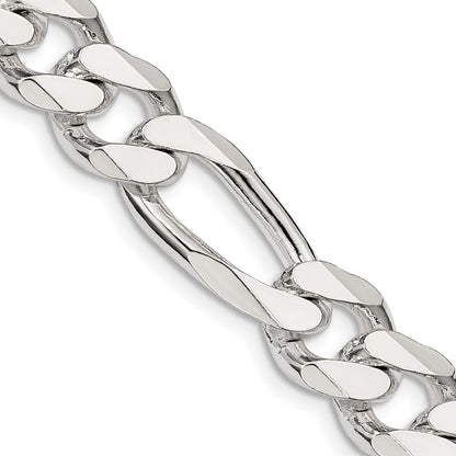 30 Inch Sterling Silver 10.75mm Figaro Chain Necklace
